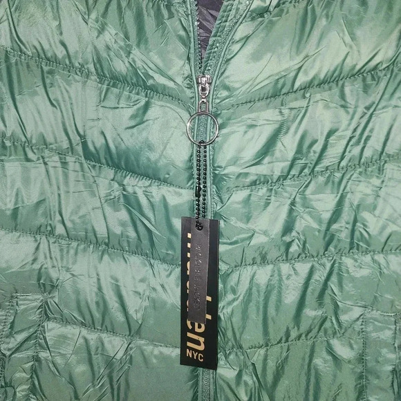 NWT Madden NYC Green lightweight puffer jacket womans size large - Picture 4 of 5